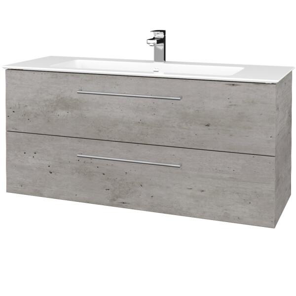 Dřevojas - Umyvadlová skříňka GIO SZZ2 120 - D01 Beton / Úchytka T04 / D01 Beton 406561E