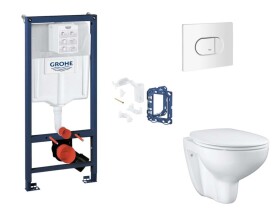 GROHE - Rapid SL Set předstěnové instalace, klozetu, sedátka SoftClose, tlačítka Arena Cosmopolitan a sady pro vhazování tablet, alpská bílá SANI11BB3147