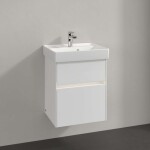 VILLEROY & BOCH - Collaro Umyvadlová skříňka, 46x55x37 cm, 2 zásuvky, Glossy White C00600DH