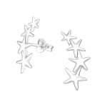 LUNICA Stříbrné náušnice HVĚZDY 0331
