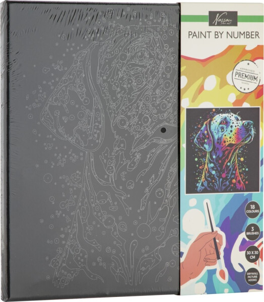 Malování podle čísel na černé plátno pes - Craft Creative