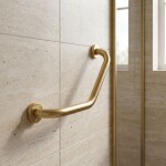 Koupelnové úhlové madlo BRUSH GOLD REA-91505