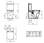 IDEAL STANDARD - i.Life S WC kombi mísa, Rimless, bílá T500001