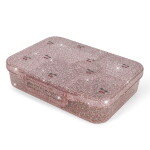 Konges Sløjd Svačinový box Bento Cherry Glitter, růžová barva, plast