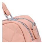 Módní dámská kufříková kabelka s prošíváním Nabass, růžová
