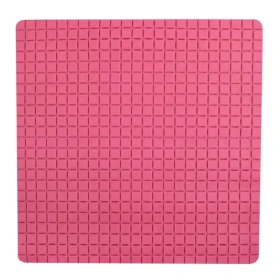 MSV Protiskluzová podložka do sprchy QUADRO Premium růžová / SBS kaučuk / 54 x 54 cm