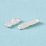 Přírodní barokní Keshi perla - bílá - 17-27 x 5-8 x 2-3 mm - 1 ks