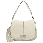 Trendy dámská koženková kabelka na rameno Coveri Grayson new, krémová
