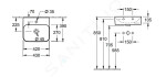 VILLEROY & BOCH - Finion Umývátko se skrytým přepadem, 430x390 mm, s CeramicPlus, alpská bílá 436444R1
