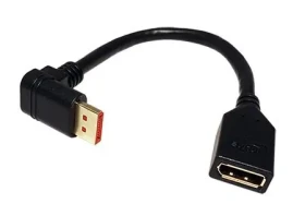 InLine DisplayPort redukce DP(F)-DP(M) lomená dolů, 0,15 m / Redukce / DisplayPort 1.4 / HBR3 / 8K 30Hz (17159U)