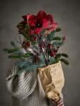 Bloomingville Umělá kytice Rubia Bouquet Red 105 cm, růžová barva, multi barva