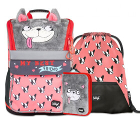 Školní aktovkový 3-dílný set BAAGL ZIPPY - Doggie