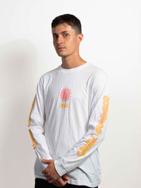 RVCA CRUEL SUMMER white pánské tričko s dlouhým rukávem - M