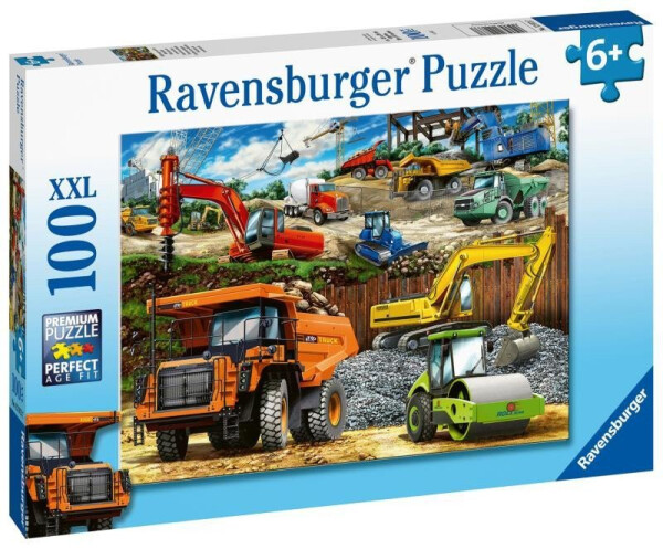 Ravensburger Puzzle - Stavební vozidla 100 dílků