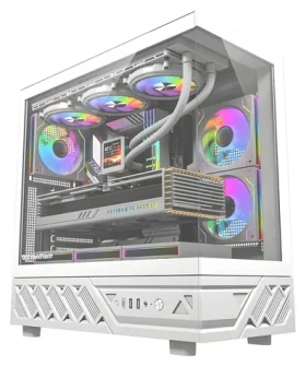 DarkFlash DS950 bílá / Počítačová skříň / ATX / 6x ventilátor 120mm / tvrzené sklo / USB-C 3.2 Gen 2 (DS950 WHT +6F)