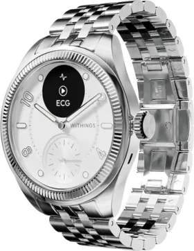 Withings Scanwatch Nova Brilliant 39mm - Titanium Silver / Chytré hodinky / OLED 0.63" / 5ATM / GPS / BT / výdrž až 30 (HWA10-model 10-All-Int)