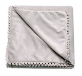 Dětská deka Velvet - oboustranná s ozdobným lemováním, Baby Nellys 100 x 75 cm, šedá