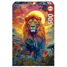 Puzzle Upřený pohled majestátního lva 500 dílků