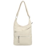Moderní dámská koženková crossbody kabelka Sylvie, krémová
