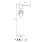 CERANO - Zápustný dávkovač mýdla Lineo - černá matná CER-666034
