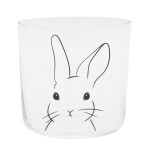 Eulenschnitt Sklenice na vodu Black Rabbit 350 ml, černá barva, čirá barva, sklo