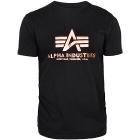 Alpha Industries Tričko Basic T-Shirt černá | zlatá 3XL