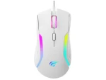 Havit MS1033 bílá / Optická herní myš / 800 - 8000 DPI / RGB / USB-A / 9 tlačítek / 1.6 m (MS1033)
