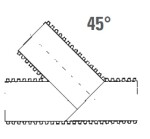 MIDAS Korugované odbočka PE DN 315 - 45°, bezhrdlá, bez těsnění