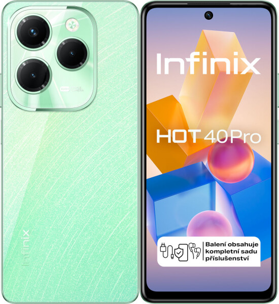 Infinix Hot 40 Pro 8GB/256GB zelená / EU distribuce / 6.78" / 256GB / Android 13 (X6837GR)