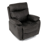 Polohovací křeslo, elektrické zabudované ovládání, hnědá, látka vintage, TV-4094 COF3