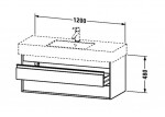 DURAVIT - Ketho Umyvadlová skříňka 48x120x46 cm, 2 zásuvky, lesklá bílá KT664202222