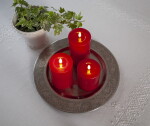 Star trading LED svíčka FLAMME FLOW V.12,5cm červená
