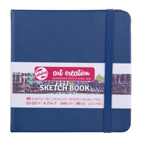 Talens Art Creation Sketch Book 12x12 cm 80 listů 140 g tmavě modrý