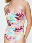 Dámské jednodílné plavky Summer Fleur OP 01 - Triumph kombinace temně růžové (M020) 044D