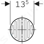 GEBERIT - Příslušenství Štěrbinový rošt pro podlahové vpusti, průměr 135 mm, pojízdný, nerez 388.133.00.1