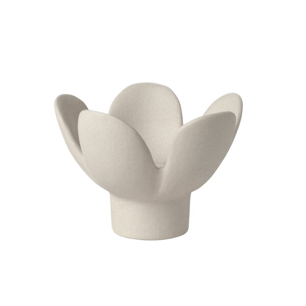 Räder Kameninový svícen Flower Beige, béžová barva, keramika