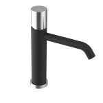 SAPHO - ULTRATAP stojánková umyvadlová baterie střední, černá mat/chrom UT004TBC