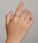Stříbrný prsten Swarovski Elements Erica, stříbro 925/1000, 57 Růžová