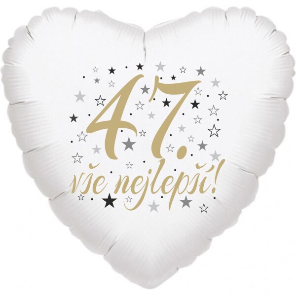 47. narozeniny balónek srdce Balonky.cz 47. narozeniny balónek srdce Balonky.cz