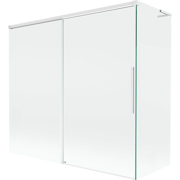 MEXEN/S - Rox L vanová zástěna 2-křídlová posuvná 170 + 80 x 150, transparent, bílá 8C9L-170-080-20-00