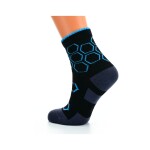 Sada ponožek little shoes sport hexagon kids bf black turquoise, 2 páry 35-38 EU