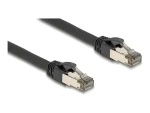 Delock síťový kabel RJ45 Cat.6a U/FTP 10 m černá / Síťový kabel / nerezový vnitřní plášť (80244)