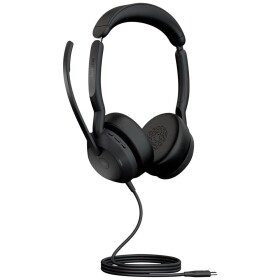 Jabra Evolve2 50 MS Stereo Sluchátka Over Ear kabelová stereo černá Potlačení hluku, Redukce šumu mikrofonu Počítače