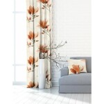 DekorTextil Dekorační látka nebo závěs OXY Magnolie - béžovo-oranžová VARIANTA PROVEDENÍ: povlak na dekorační polštáře - 2 ks