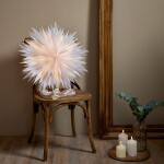 STAR TRADING Závěsná svítící hvězda Dis White 60 cm, bílá barva, papír