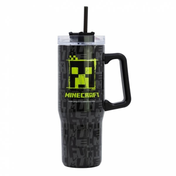 Stainless steel XL termohrnek Minecraft - 940 ml