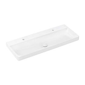 HANSGROHE - Xelu Q Dvojumyvadlo 120x48 cm, bez přepadu, 2 otvory pro baterii, SmartClean, bílá 61042450