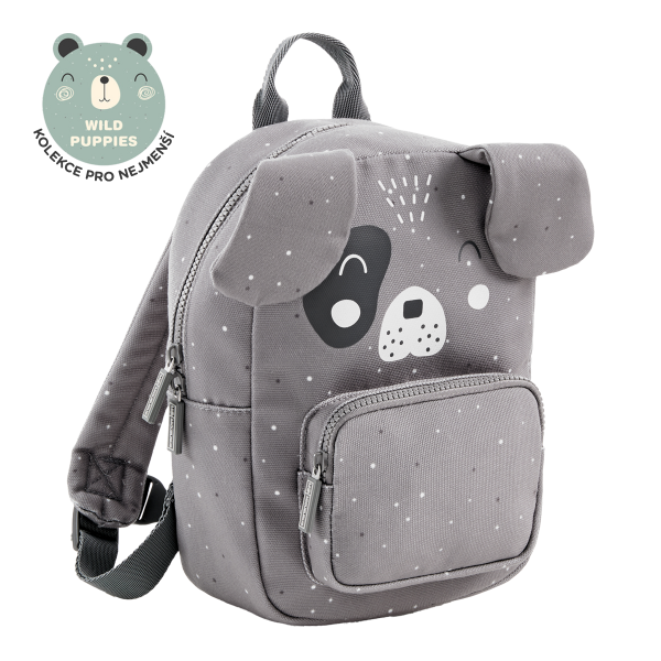 Miquelrius mini batoh Wild puppies, pes, 5 l, 2 kapsy, rPET, mix barev