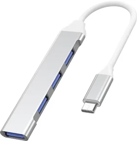 PremiumCord USB-C hub space grey / Hub / 1x USB-A 3.2 Gen 1 / 3x USB-A 2.0 / hliníkové pouzdro (ku31hub12)