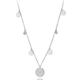 Ocelový náhrdelník Claire - chirurgická ocel, zirkon, Stříbrná 40 cm + 5 cm (prodloužení)